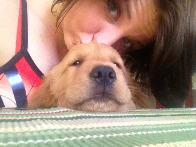 Giving Winston kisses http://t.co/A5v18jCJ
