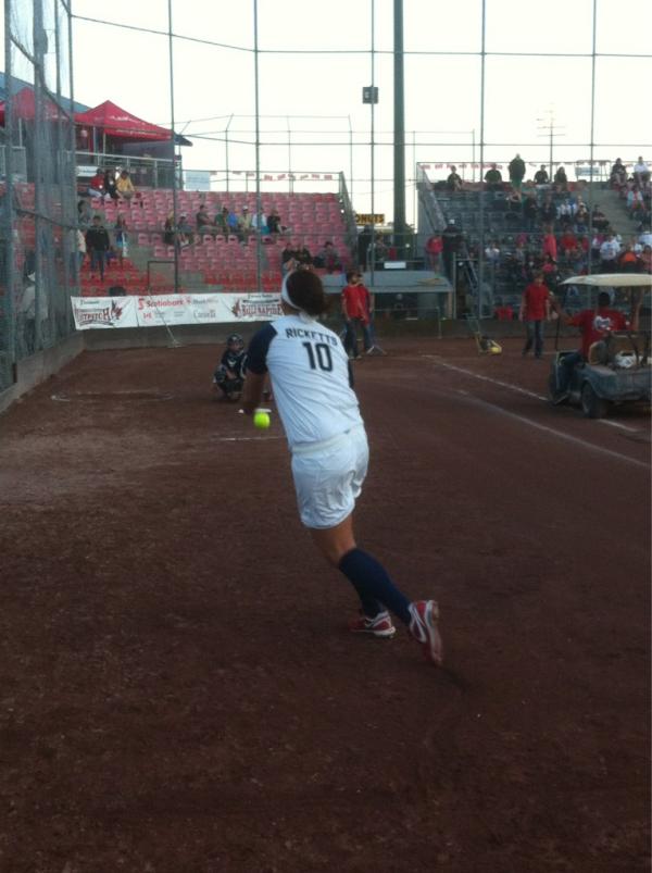 USASoftball's tweet photo. @laniricketts10 gets the start for Team USA in tonight's game with Australia #eagles http://t.co/PnNYM2pJ