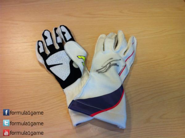 EASPORTSF1's tweet photo. Want to win these authentic F1 gloves used and signed by @kamuikobayashi, just follow us and RT our next tweet. http://t.co/BtJ4ULj7