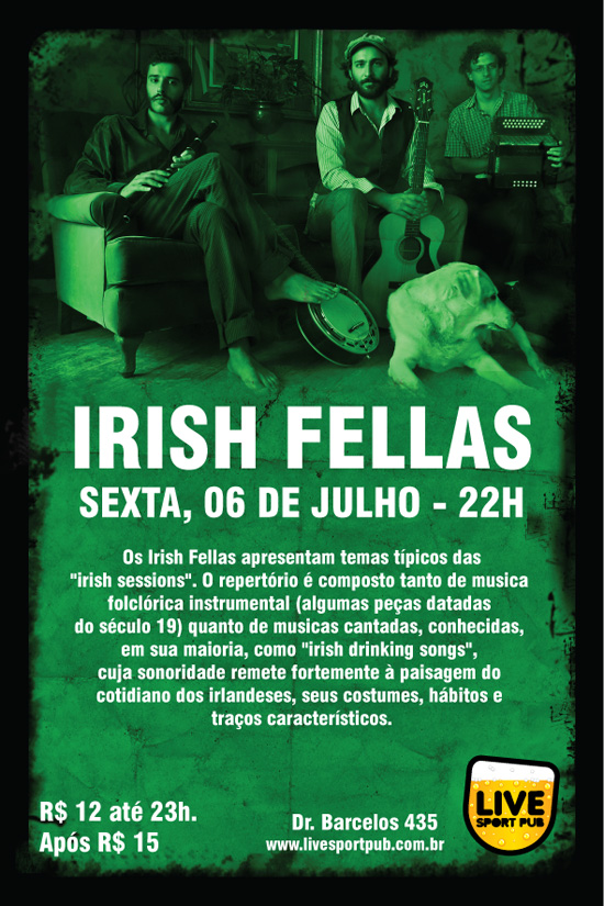 LiveSportPub's tweet photo. Hoje é dia de curtir o "irish drinking songs" 
dos @IrishFellas! http://t.co/DYTmFx3N
