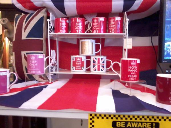 Our special display for forthcoming torch relay next weekend. Keep Calm!!!