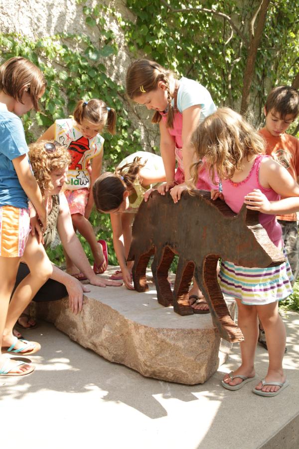 MacLarenArt's tweet photo. Reason #321 why MacLaren art camps are the best! Our campers were the first to see John McEwen's "Striking Stone." http://t.co/E95lJBuB