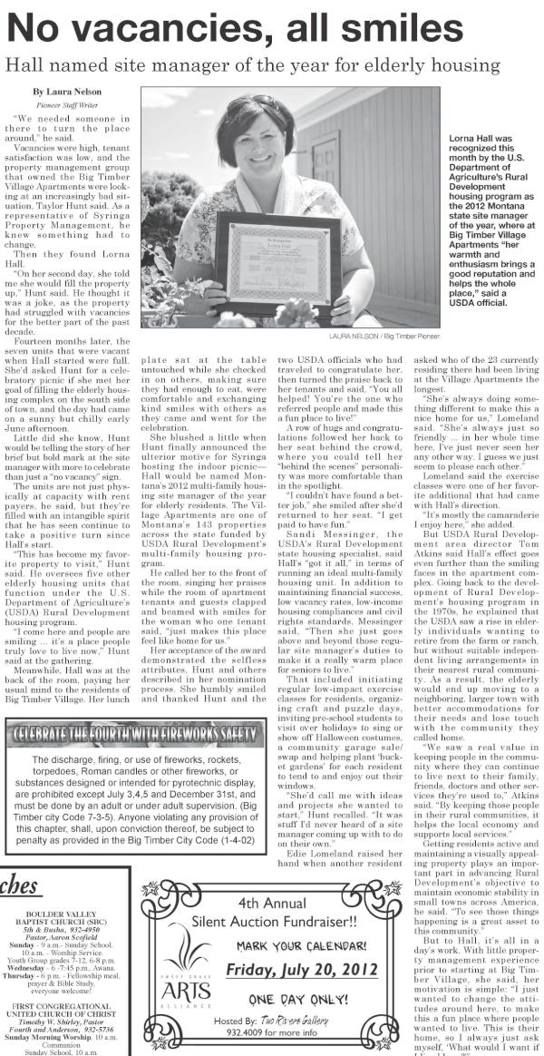 Syringa1's tweet image. We are proud of our award winning managers in Montana!