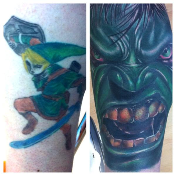 Junjitsu Kaisen and Gengar Mashup by Mike V at Hardknock Tattoo Yonkers, NY  : r/tattoos