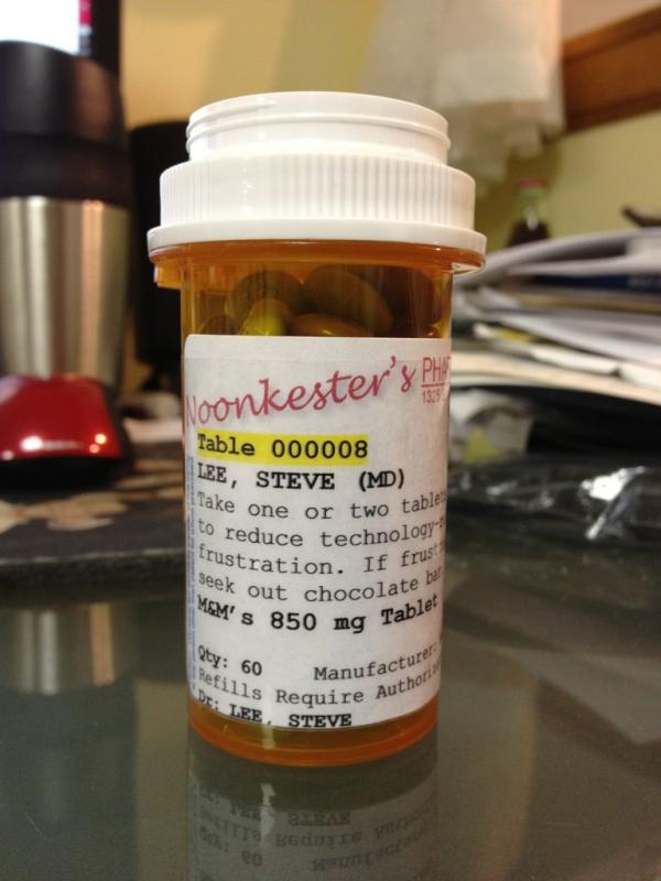 steveslee's tweet photo. What a cool party favor from wedding today. (could you tell that they were two pharmacists that got married?) http://t.co/cAWD1bLg