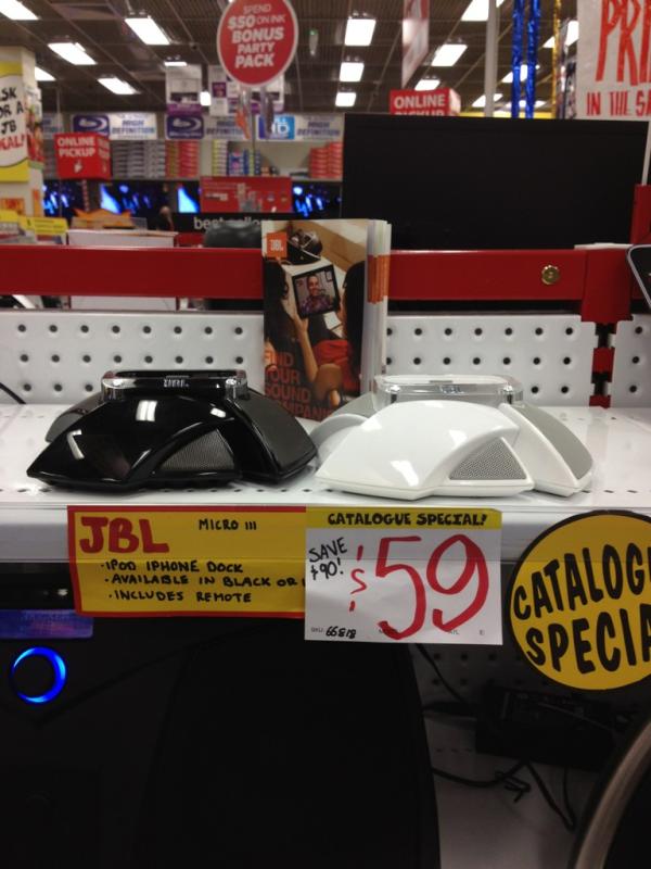 Benjamin_St91's tweet photo. Saw this price on #JBL onstage micro III and though it was an error. But noooo! Snatching up one for my room #jbhifi http://t.co/X9s10V2Y