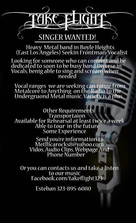 jakeybaby323's tweet photo. IN THE SEARCH OF A NEW VOCALIST FOR MY BAND @TakeFlight323 Read recommendations on photo http://t.co/1rzCdVCk