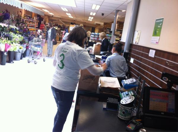 PedalToPoland's tweet photo. Big thanks to Jo O'Reilly packing bags with me today in Mortons. Especially with that sun blazing outside! http://t.co/sfYQe9Jg