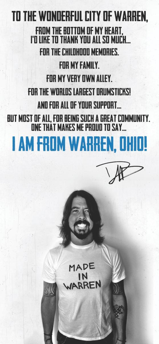 foofighters's tweet photo. To the wonderful city of Warren, Ohio! http://t.co/qzfDwjSg