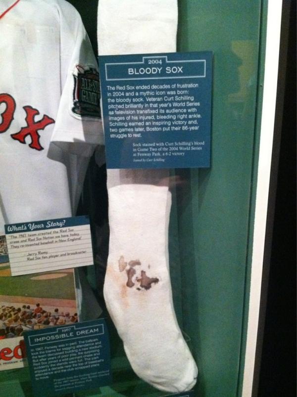 Darren Rovell on X: Thinking Curt Schilling might need to sell his bloody  sock soon (pic via @Schiftacular)  / X