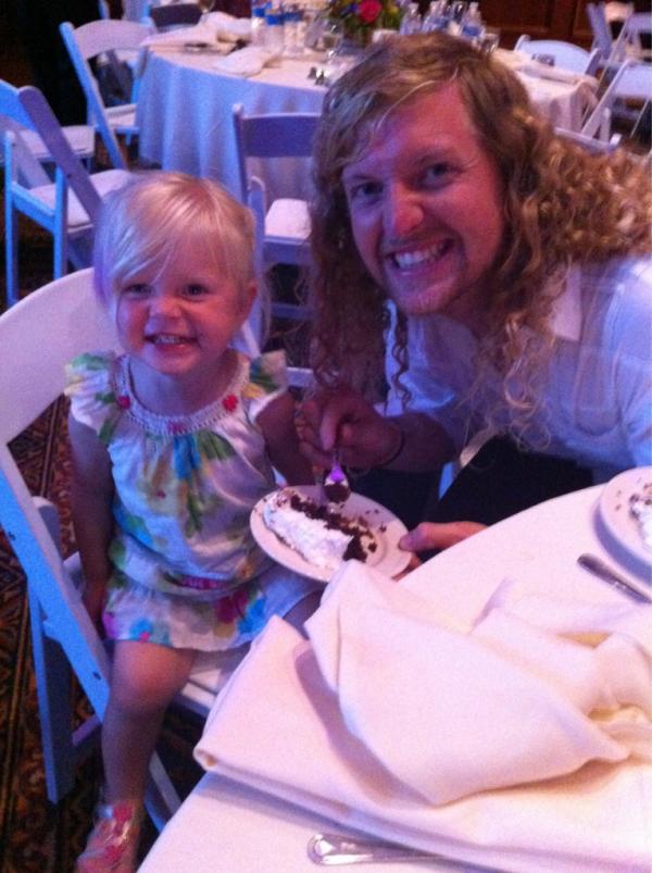 seanfeucht's tweet photo. At a wedding sharing cake with my little girl while watching the father-daughter dance. #gettingblasted #tears http://t.co/rHswaDOQ