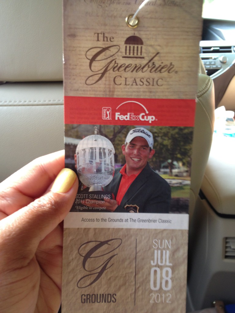 On my way 2 the Greenbrier Classic :) http://t.co/dsZnIEqN