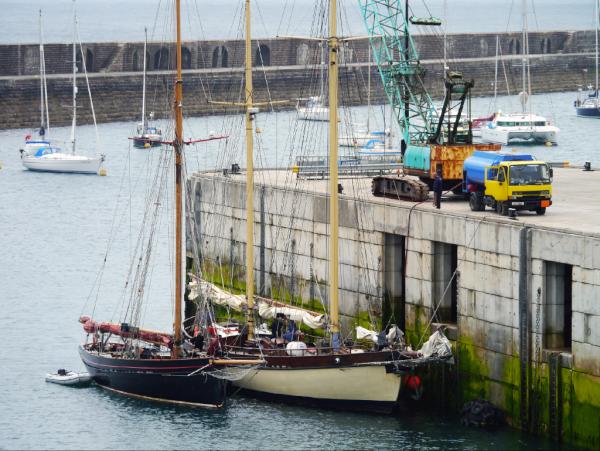 Sail Training Vessels taking advantage of Alderney’s duty free fuel.