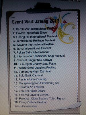 dharmaputpra's tweet image. RT @wisatasemarang: Inilah berbagai event yg akan digelar utk memeriahkan #VisitJateng2013 &amp;gt;&amp;gt;