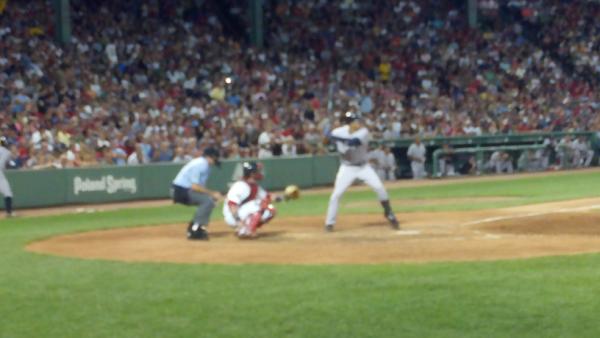 InstallerNetCEO's tweet photo. Derek Jeter at Fenway right before striking out. SOX down by a run top of the 4th (3-2). Go REDSOX! http://t.co/bY8sKxEf