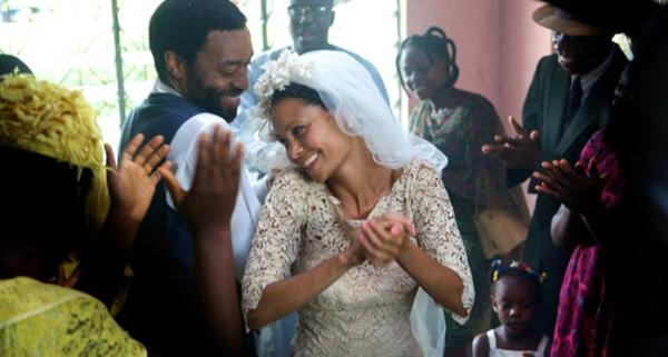 First still from Half A Yellow Sun featuring Thandie Newton and Chiwetel Ejiofor!