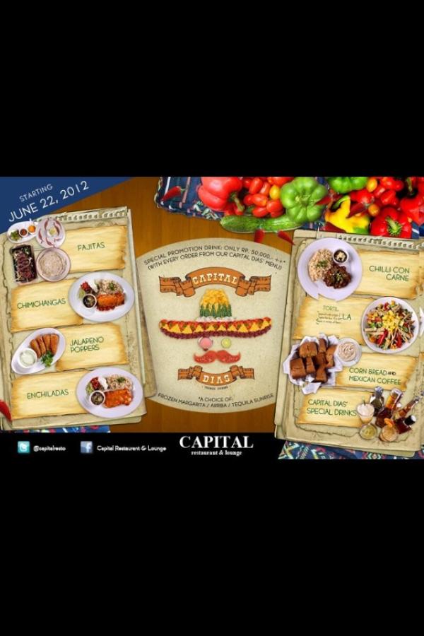 CapitalResto's tweet photo. Try our new texas mexican menu!! http://t.co/TvBYV6BR