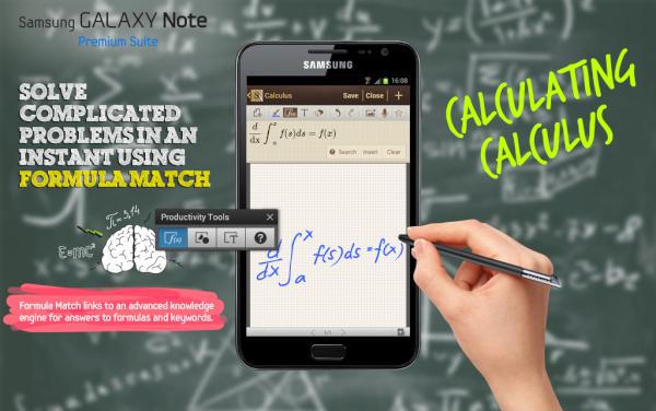 SamsungMobile's tweet photo. With Formula Match on Premium Suite for #GALAXYNote you can solve complicated formulas with ease. http://t.co/VWOu3kjd