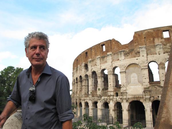BenFester's tweet photo. whoa just got this bitchin picture of bourdain at the colosseum #mustbenice. was a pleasure to meet you @tvsuperstarr. http://t.co/EpqhWdTu