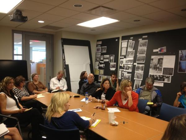 neverforgetAZ's tweet photo. @neverforgetAZ meeting with exhibits people from @HolocaustMuseum about their special exhibits program. http://t.co/WyyJS4WT
