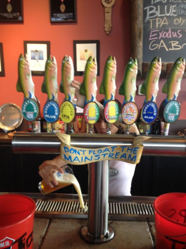 TechCrunch's tweet photo. #TCATL beverages for the evening thanks to @sweetwaterbrew http://t.co/ovw8RXiZ
