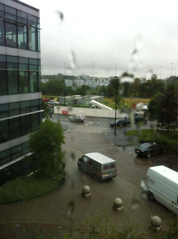 SarahPurdo's tweet photo. Working from the Manchester office today the weather is terrible for once it's better in Cumbria http://t.co/mQCamMFz