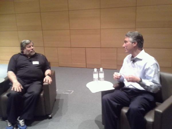 Penn's tweet photo. RT @whartonwebconf: Getting ready to start with @stevewoz #WWC2012. http://t.co/izvtO3j0