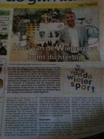 "Huis van de wielersport komt dichterbij": kopt 'de glimlach van Twente' <a href="/HvdWs/">Huis vd Wielersport</a>
