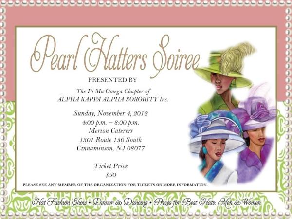 PiMuOmega's tweet image. Support our upcoming event this fall called "Pearl Hatter's Soirée" tickets are on sale! #aka1908