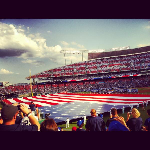 MLB's tweet photo. Red, white and royal blue #ASG http://t.co/myXcV70N