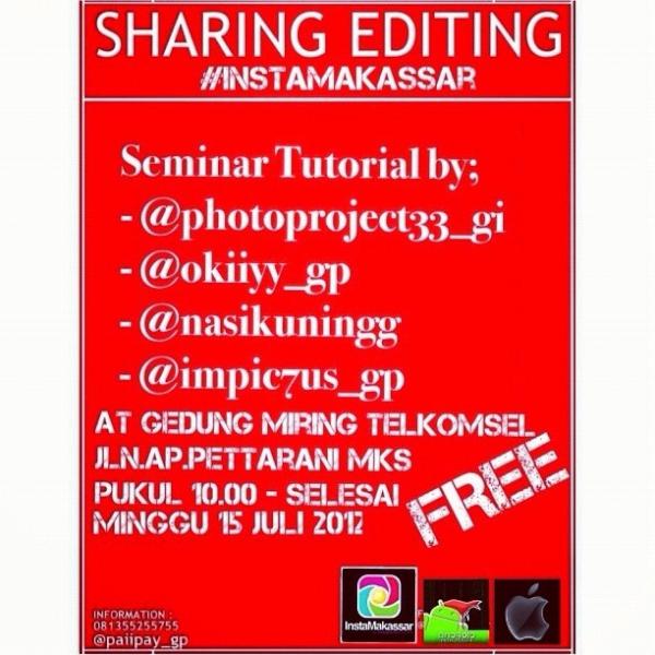 dgipul's tweet image. RT @Rusdisaleh: Joint Us #instamakassar Basic Photo Editing Tutorial for Iphone&amp;amp;Android dari gak bisa sampe bisa..