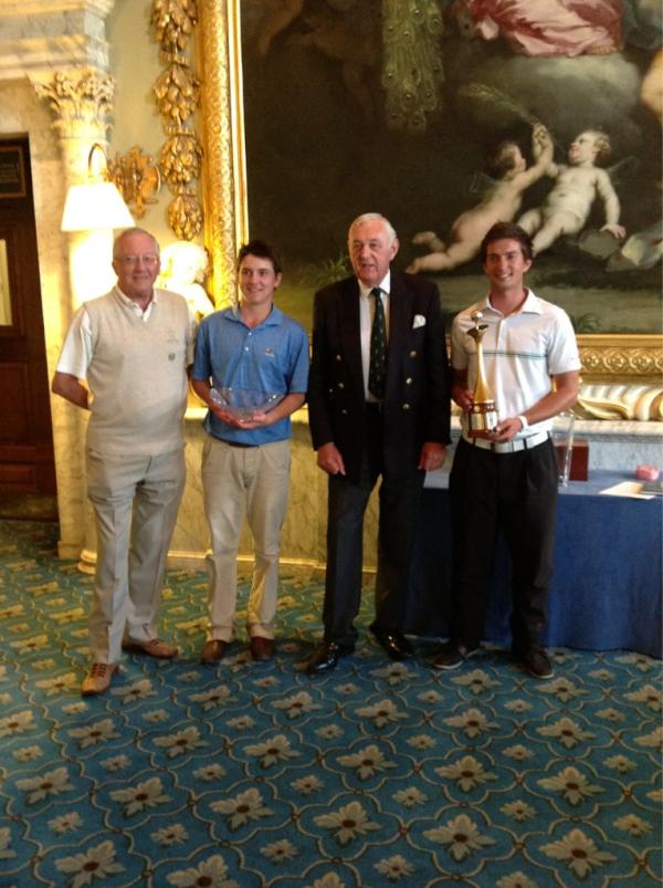 The winner and runner up with Bill Tillman and the captain of the club #Tillman