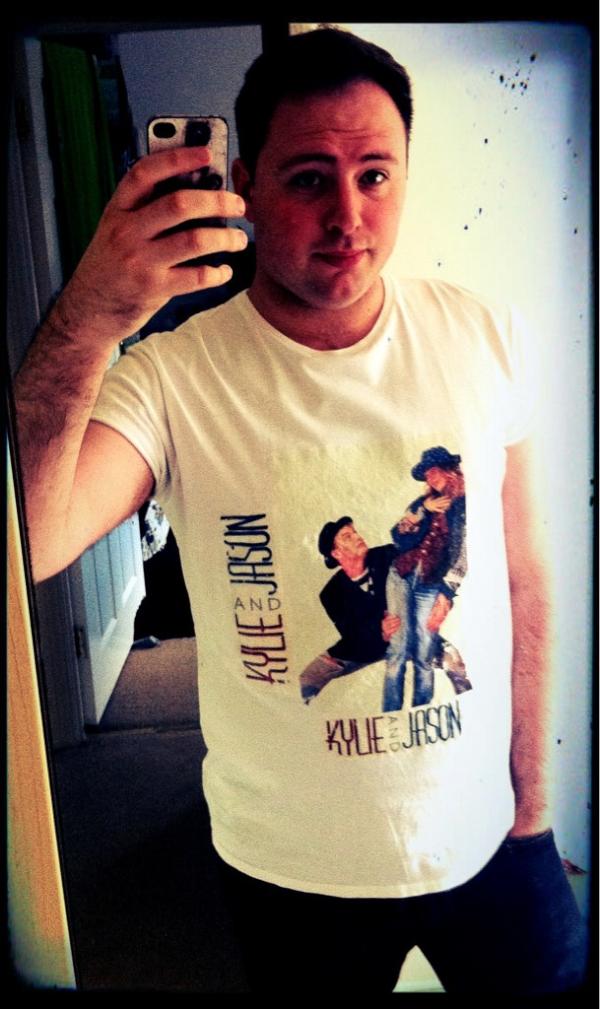 jgsm1984's tweet image. Still wore my Tshirt 2day @kylieminogue #PWLHitFactory