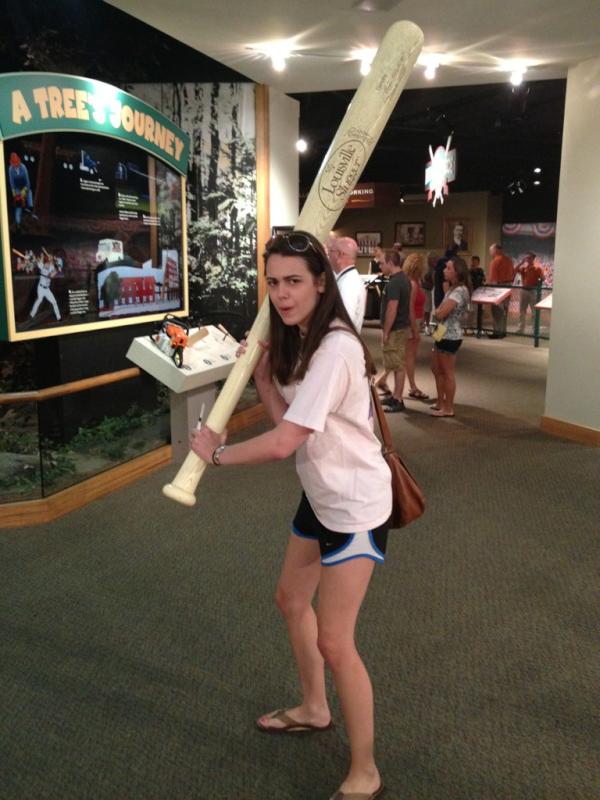 LoganDeen's tweet image. Louisville slugger museum with @katm312!! #hittingmachine #batterup