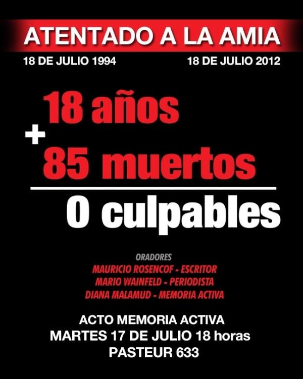 #AMIA 18 AÑOS SIN JUSTICIA
