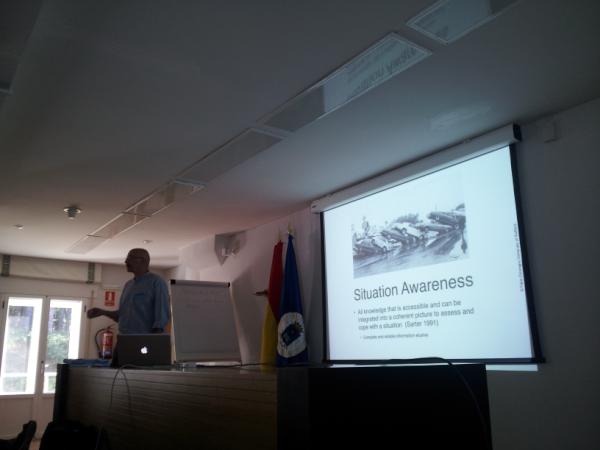 SSSW2012's tweet photo. . @fabcira starting his talk on situation awareness #sssw2012 http://t.co/A9oL0EcA