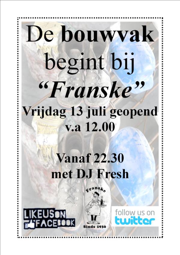 Al plannen voor morgenmiddag?? Wij zijn geopend v.a. 12.00! Laat de bouwvak maar beginnen.