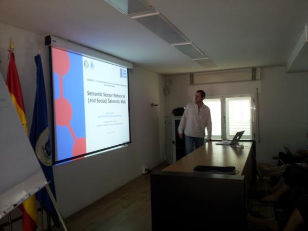 SSSW2012's tweet photo. . @ocorcho on hard-core semantic sensor (and social) techniques #sssw2012 http://t.co/7XitbgVM