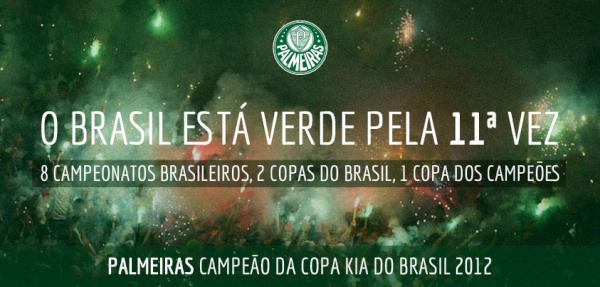 Palmeiras's tweet photo. BOM DIA AOS MAIORES CAMPEÕES NACIONAIS! PODEM SOLTAR O GRITO DA GARGANTA! VOLTAMOS AO LUGAR QUE MERECEMOS SEMPRE ESTAR! http://t.co/oNCMyoK3