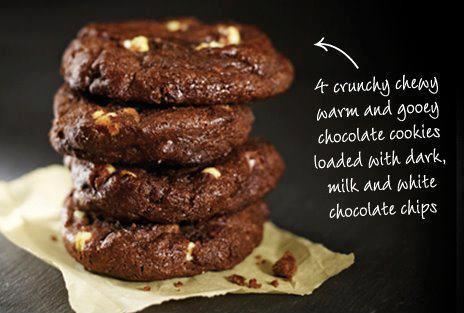 CardiffDominos's tweet photo. More rain! Treat yourself to some Triple Chocolate Cookies to cheer yourself up! http://t.co/HP0r8Sc2