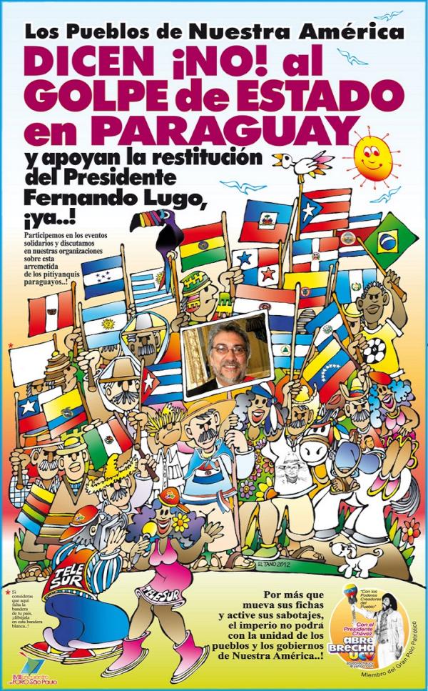 luzeste49892391's tweet image. Los pueblos de nuestra América dicen NO al golpe de estado en Paraguay