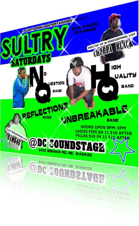 bambam640's tweet photo. this saturday @noquestionband &amp; @bambam640 we make history come witness it 4 yourself @dcsoundstage ladies free b4 110 http://t.co/ave7rUvQ