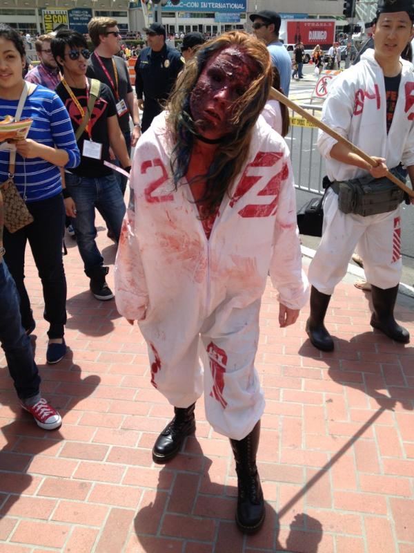 jaimedaez's tweet photo. Zombies roaming around comicon. http://t.co/dLPk9Yhd