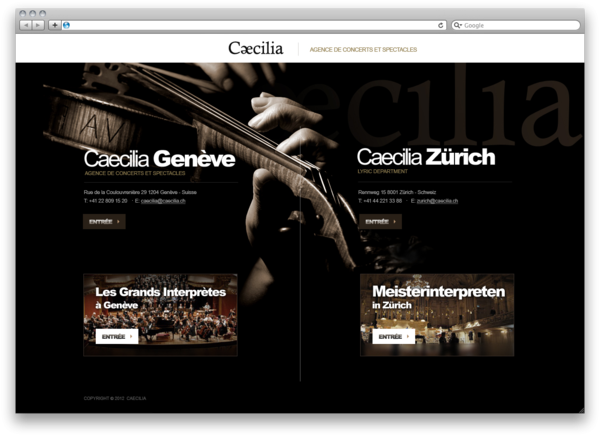 Firstep_digital's tweet image. Макет главной страницы сайта артистического агентства в Женеве