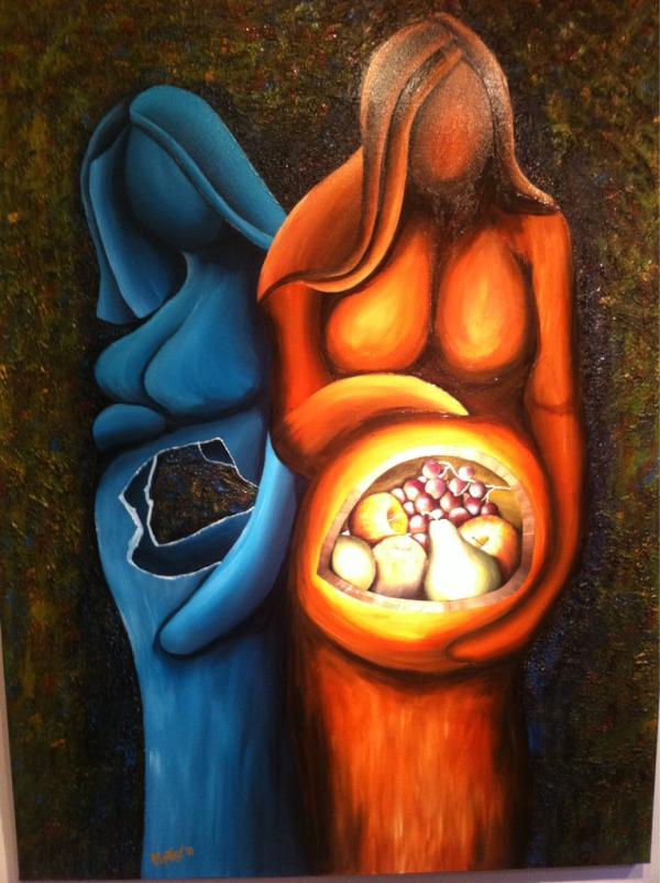 Painting title: #Endometriosis
 Artist: Dr. Pedro Santiago #PSM #art4health