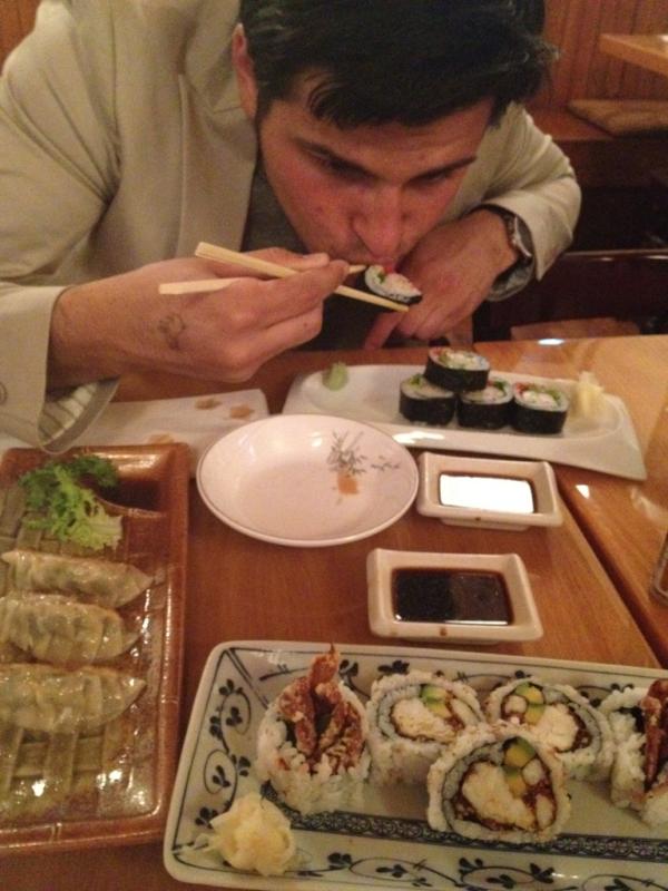 Late night sushi @pellosophy <a href="/kristenopulous/">la krees</a> <a href="/YessicaMcLovin/">Jess McC</a>
