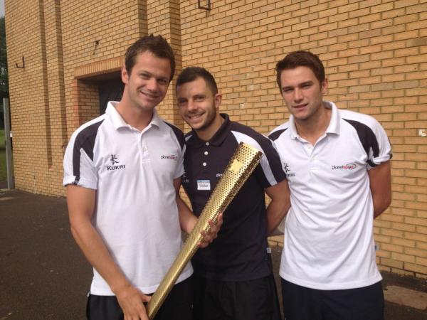 PSDorset's tweet photo. Planet Sport with the Olympic Torch #London2012TorchRelay http://t.co/Vzhul24w