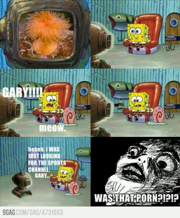 IamMarshmallows's tweet photo. Spongebob watches porn?! http://t.co/aIKA8JQW