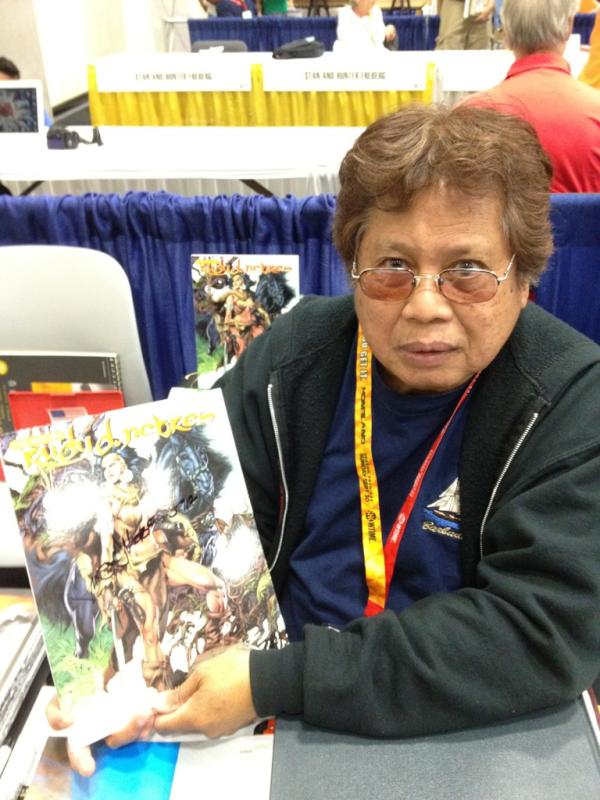 jaimedaez's tweet photo. What a pleasure to finally meet legendary Filipino comic book artist Rudy Nebres in #SDCC http://t.co/DmSkLe2z