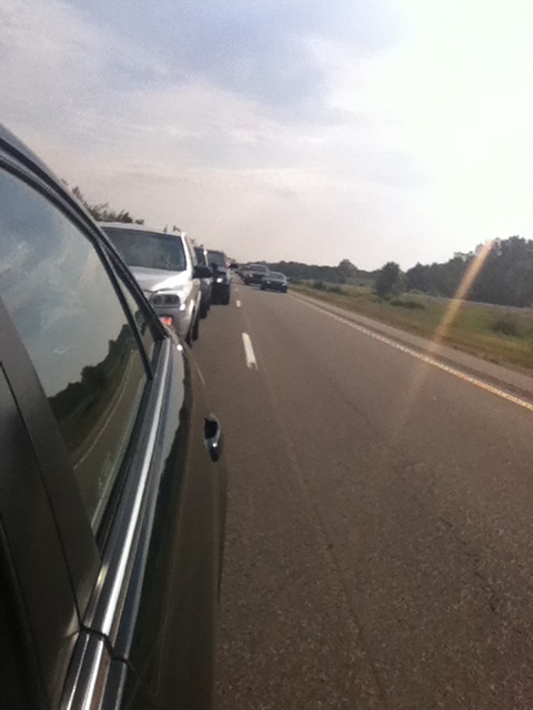 Blevgirl09's tweet image. Don't know who is driving that Audi but love them for blocking people from passing everyone!! #construction #US131